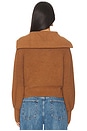 view 3 of 4 Maura Half Zip Rib Knit in Caramel Pecan