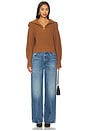 view 4 of 4 Maura Half Zip Rib Knit in Caramel Pecan