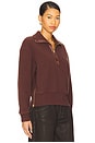 view 3 of 5 Roselle Half Zip Fleece in Deep Mahogany