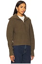 view 2 of 4 Maura Half Zip Rib Knit in Olive Night