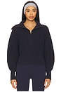 view 1 of 4 Maura Half Zip Rib Knit in Navy