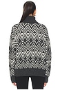 view 3 of 4 Ida Relaxed Fairisle Rollneck Sweater in Charcoal