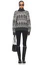 view 4 of 4 Ida Relaxed Fairisle Rollneck Sweater in Charcoal