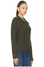 view 2 of 4 Bridget Half Button Sweater in Dark Olive
