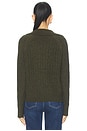 view 3 of 4 Bridget Half Button Sweater in Dark Olive