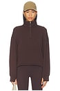 view 2 of 5 Sian Cropped Half Zip Midlayer in Coffee Bean