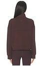 view 4 of 5 Sian Cropped Half Zip Midlayer in Coffee Bean