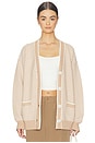 view 1 of 5 Tarran Stitch Knit Cardigan in Light Taupe