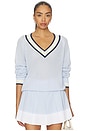 view 1 of 4 Maurice V-neck Sweater in Xenon Blue