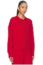 view 4 of 5 Olwen Button Front Sweater in Red Marl