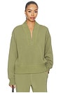 view 1 of 4 Sally Half Zip Sweat in Loden Green