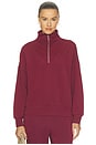 view 1 of 5 Hawley Half Zip Sweat in New Maroon
