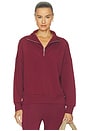 view 2 of 5 Hawley Half Zip Sweat in New Maroon