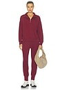 view 6 of 5 Hawley Half Zip Sweat in New Maroon