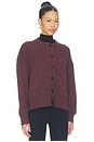 view 4 of 5 Olwen Button Front Sweater in Deep Mahogany