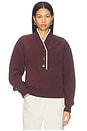 view 1 of 4 Brenna Button Neck Fleece in Coffee Bean