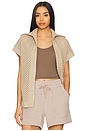 view 1 of 5 Gianna Zip Through Vest in Cashmere Stone