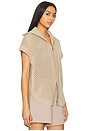view 3 of 5 Gianna Zip Through Vest in Cashmere Stone
