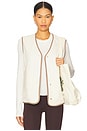 view 1 of 5 Lori Reversible Gilet in Birch & Ash Taupe