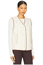 view 3 of 5 Lori Reversible Gilet in Birch & Ash Taupe