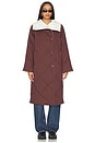 view 3 of 5 Annalise Reversible Wrap Coat in Deep Mahogany & Birch
