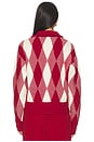 view 4 of 5 Karina Jacquard Knit Jacket in Red Dahlia