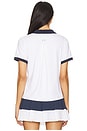 view 3 of 4 Wisley Performance Polo Top in White & Blue Nights