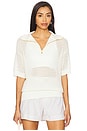 view 1 of 5 Nali Half Zip Knit Top in Egret