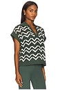 view 2 of 4 Joelle Crochet Polo Top in Cilantro