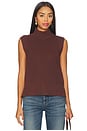 view 1 of 4 Lois High Neck Tank Top in Deep Mahogany