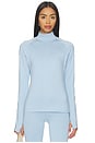 view 1 of 4 Always Warm Mock Neck Baselayer Top in Glacier Marl