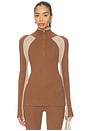 view 1 of 4 Bellings Half Zip Knit Top in Cocoa Dust