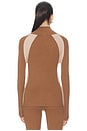 view 3 of 4 Bellings Half Zip Knit Top in Cocoa Dust