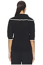 view 3 of 4 Arney Half Zip Knit Polo Top in Black
