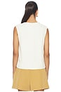 view 3 of 5 Tatyana Cable Knit Vest Top in Egret