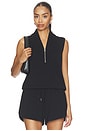 view 1 of 4 Beau Sleeveless Half Zip Top in Black