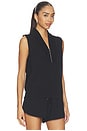 view 2 of 4 Beau Sleeveless Half Zip Top in Black