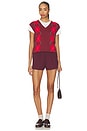 view 5 of 5 Ruben Argyle Knit Vest Top in Port & Red