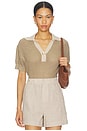 view 1 of 4 TOP DE POLO DE PUNTO PERRINE in Sepia Twist