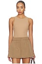 view 1 of 4 RIB KNIT TANK TOP HANSON  in Mid Tan