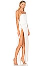 view 2 of 3 High Zip Slit Backless Gown in White