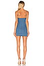 view 3 of 3 High Zip Slit Mini Dress in Denim