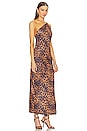 view 2 of 3 Strappy One Shoulder Maxi Dress in Leopard