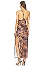 view 3 of 3 Strappy One Shoulder Maxi Dress in Leopard