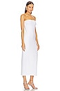 view 2 of 3 Strapless Midi Dress in White