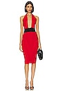 view 1 of 3 Halter Midi Dress in Red