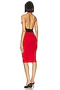 view 3 of 3 VESTIDO MIDI HALTER in Red