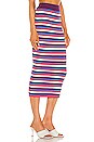 view 2 of 4 Varigated Rib Skirt in Blue Multi Stripe