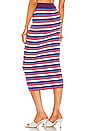 view 3 of 4 Varigated Rib Skirt in Blue Multi Stripe