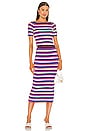 view 4 of 4 Varigated Rib Skirt in Blue Multi Stripe